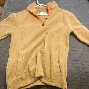 Cream colored V neck zip up from Pacsun